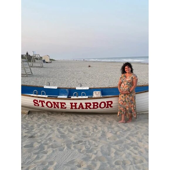 Rachel Pally Crepe Joline Orange floral Maternity Dress Size S - Picture 13 of 13